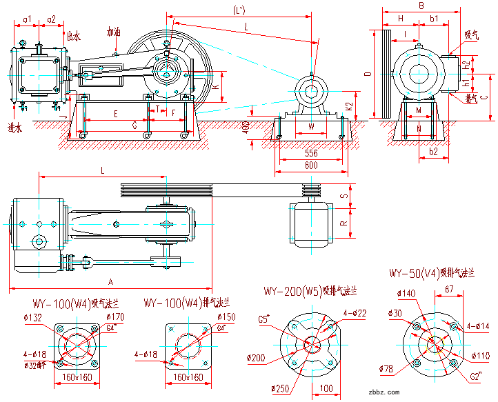 WY-50(V5)WY-100(W4)WY-200(W5)(f)ʽձðbߴD